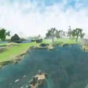 New Update Tileable Terrain land ponds and lakes 3d game asset for unity 1